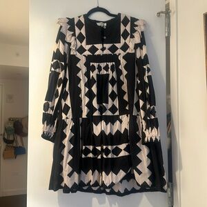 SEA black and white checked dress